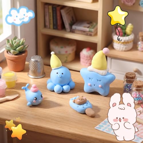 VioraWhite 72 Pcs 38oz Air Dry Clay Bulk Modeling Clay,Sky Blue - color: Sky Blue
