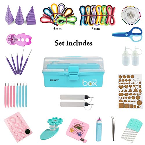 Quilling Kits - Quilling Tools and Supplies,Paper Crimper,Quilling Paper - color: blue