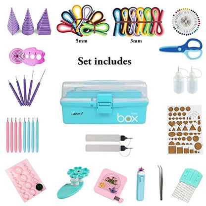 Quilling Kits - Quilling Tools and Supplies,Paper Crimper,Quilling Paper - color: blue