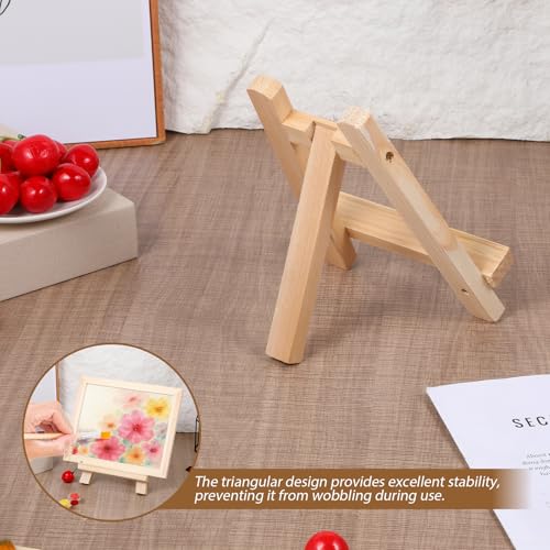 Xthrotsenk 8 Inch Mini Easel Stand Small Easel for Painting Small Tabletop Display Stand Wooden Picture Wooden Picture-Stand Artist Easels for Photos Paintings Crafts