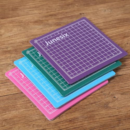 4Pcs Small Cutting Mat, Self Healing Craft Mat | Mini Sewing Cutting Pad Non-Slip Mini Cut Board for Scrapbooking Quilting Sewing Accessories