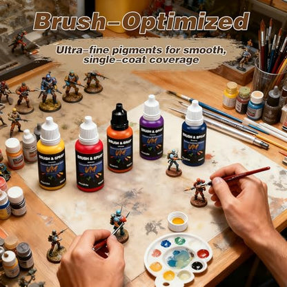 VM Model Paint,20ml Wargame Color Miniature Paint for Miniatures, Models - color: Game Color Set 8 Bottles