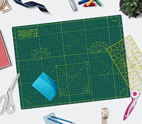 Self Healing Cutting Mat A2 18"x 24" Double Sided Green Mat - color: Green, size: A2 (18" x 24")