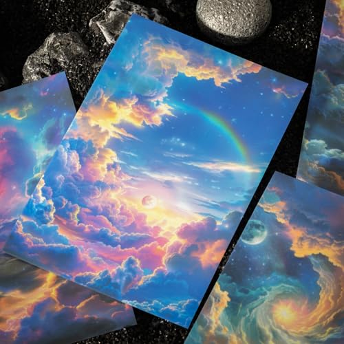 60 Pcs Galaxy & Aurora Stickers for Scrapbooking and Journaling - color: Star Dreams