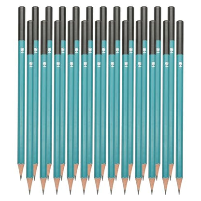 PATIKIL HB Drawing Pencils for Sketching, 24PCS Sketch Pencils for Drawing Art Pencils Graphite Wood Pre-sharpened for Drawing Sketching Artist, Hexagonal, Black Refill, Green/Black Pole - style: HB