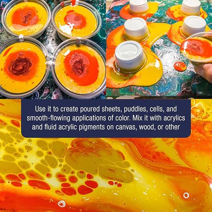 U.S. Art Supply Professional Gloss Pouring Medium 16oz (Pint) - size: 16 Fl Oz (Pack of 1)
