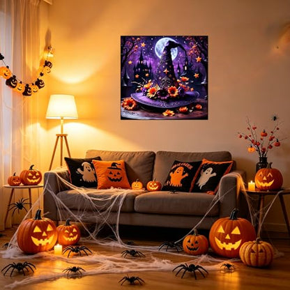 5D Full Drill Witch Hat Diamond Art Painting Kits for Adults Beginners - color: YZ-91-01