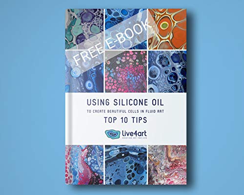Dimethicone Acrylic Silicone Oil for Pouring, 4 Ounces, 1000cSt, for Artists - Non-Toxic, 100% Pure Liquid Oils to Create Cells in Paintings - Professional Fluid Art Supplies