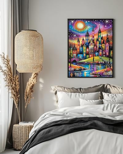Country Diamond Art Kits for Adults, Landscape Diamond Art 12X16 Inch - color: Landscape 09