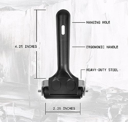 VVVID 2.25” inch Wide Rubber Roller Brayer for Lino Printing, Block Printing and Ink Rolling, Fast and Efficient Ink Coverage - size: 2.25"