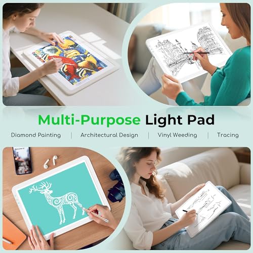 Bawaslom A3 Rechargeable Bright Tracing Light Box for Diamond Painting Art - size: A3