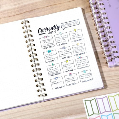 Yoment Dot Grid Spiral Notebook A5 Spiral Bullet Dotted Journal 160 Pages | Thick Dot Paper Notebooks Plastic Hardcover Spiral Notebook 5x7 Wire Bound Notebooks for Work School Office Supplies, Purple - color: Purple, style: B - Dotted - A5