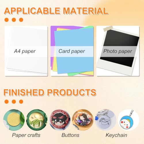 Goldmeet 35mm Circle Punch for 1" Badge, 25mm Button Paper Cutter | Sharp Steel Blade, Heavy-Duty Metal Base, Ergonomic Lever, 300gsm & Thin Leather, for Button Making, Scrapbook, Photo Paper