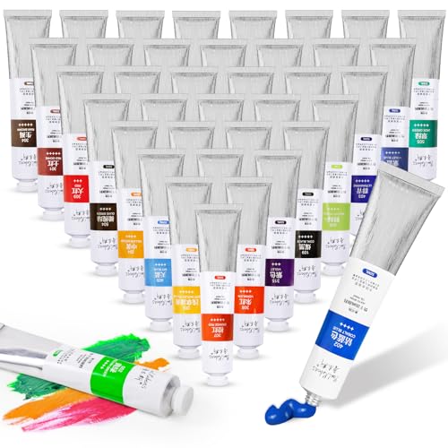 Paul Rubens Oil Paint 38 Bright Colors High Saturation, 50ml Large Capacity Tubes, Faster Drying Time with Creamy Texture and Consistency for Artists, Adults, Beginners Oil Painting Supplies | Faster Drying Time with Creamy Texture and Consistency for Art