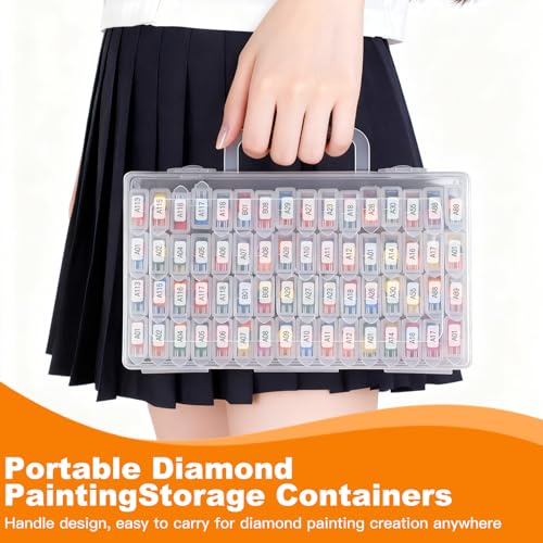 64 Grid Diamond Painting Storage Containers, Diamond Art Organizer