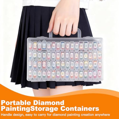 64 Grid Diamond Painting Storage Containers, Diamond Art Organizer