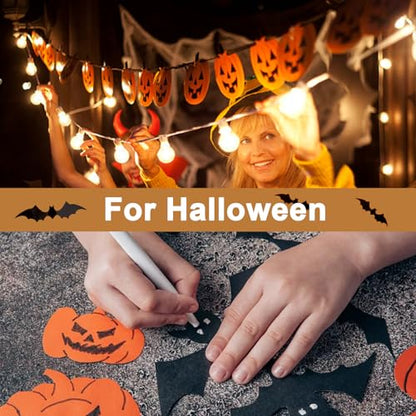 Silunkia 120 Sheets Shimmer Black Cardstock 8.5 x 11 Crafts Paper 92lb | Heavyweight Construction Paper Card Stock for Halloween, DIY Cards Making, Greeting Cards, Party, Wedding Invitations - color: Black, size: 120 Sheets