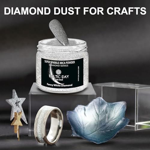 BALTIC DAY - Sparkle Mica Powder [ Diamond Blue Moonlight ] - Blue Glitter Mica Powder - Resin Glitter for Epoxy Resin - Diamond Dust for Crafts - color: Diamond Blue Moonlight