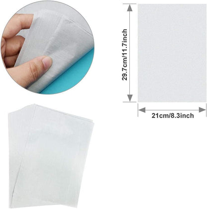 50 Sheets White Carbon Paper Graphite Paper Transfer Tracing Paper with 1 PCS Embossing Stylus Dotting Tools (8.3" x 11.6")