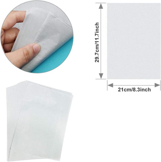 50 Sheets White Carbon Paper Graphite Paper Transfer Tracing Paper with 1 PCS Embossing Stylus Dotting Tools (8.3" x 11.6")