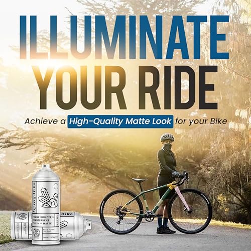 Spray.Bike Frame Builder's Transparent Finish - Clear Matte | Protective Matte Clear Spray Paint for Steel, Aluminum & Carbon | Acrylic Top Coat for Bike Painting | Weatherproof Finishing Coat, 400ml - color: Clear - Matte Finish