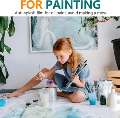 12x9 ft Plastic Drop Cloths, 3-Pack Disposable Painter's Sheeting for Floor, Furniture, Painting,Car & Renovation Protection (3 Pack) - color: 3 PACK
