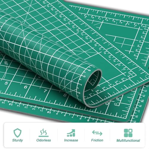 DIYSELF 9in×12in Cutting Mat, A4 Craft Mat for Sewing and Fabric - color: Green, size: 12"L x 9"W