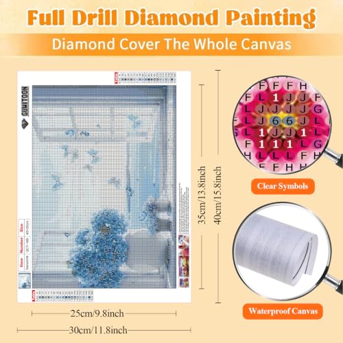 GUMITOON Diamond Art Kits for Adults-Pink Bow Full Drill Diamond Dots Paintings for Beginners, Round 5D Paint with Diamonds Pictures Gem Art Painting Kits DIY Crafts Kits 12"x16" QCY-149 - color: QCY-169
