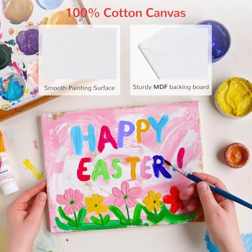 100 Pack 4x6 Inch Mini Painting Canvas Boards for Kids Mini Canvas Panels - size: 4"x6"- 100pcs