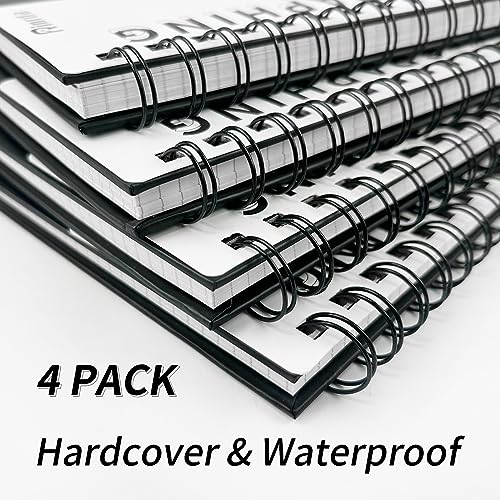 Large Lined Notebook Spiral Notebook 8.5" x 11"-4 Pack LINED Notebook 7mm Ruled Hardcover Notebook 120 Pages 100 GSM Thick Paper Notebook Hardcover Journal for School, Office,Study and Notes | 4 Pack LINED Notebook Ruled Hardcover Notebook Thick Paper Not