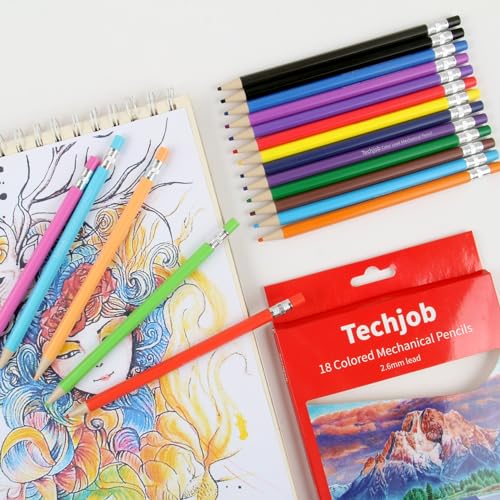 Mechanical Colored Pencils for Coloring and Drawing 2.6mm 18 Colors - style: 18 color