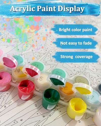 TOCARE Framed Paint by Numbers Kit for Adults Beginner & Kids Ages 8-12,Red Rose Paint by Number Framed, Simple Oil Paint by Number Kits Valentines'Day Gift (10x10 Inch, Without Easel) - color: TC-F-93