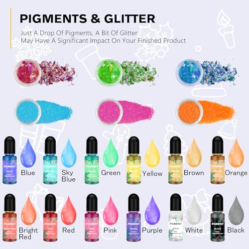 IGaiety Complete Resin Jewelry Making Kit with Silicone Molds for Beginners | 240Pcs Epoxy Resin Kit with Pigments, Findings and Accessories for Earrings, Pendants, Keychains and DIY Gifts - size: XX-Jewelry Mold