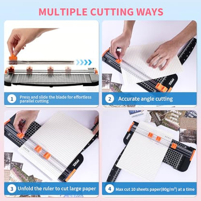 A4 Paper Cutter Slider 12 Inch Paper Trimmer Photo Cutter, Black - color: Black