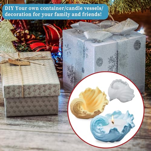 Wehous Unique Holder Resin Molds Silicone, Wave Shell Tray Silicone Mold, Bowl Epoxy Resin Casting Mold for DIY Jewelry Plate Candle Holder Candy Container Storage Craft Gift - color: Wave Shell Tray