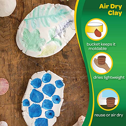 Crayola Air Dry Clay for Kids - White, 25lbs, Teacher Wishlist Supplies, Classroom Must Haves, Bulk Modeling Clay for Kids, No Bake, Sculpting & Molding Material | Classroom Must Haves, Bulk Modeling Clay for Kids, No Bake, Sculpting & Molding Material -