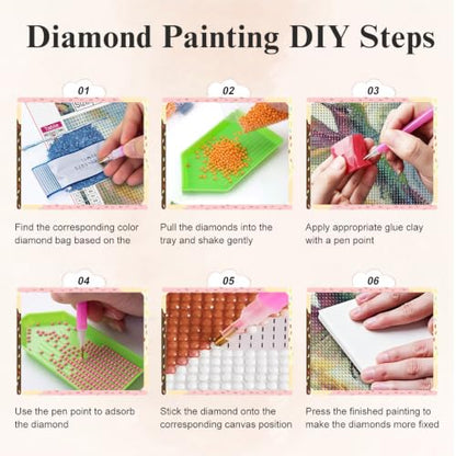 Mosaflare 5D Hummingbird Diamond Painting Kits for Adults 12x16 Inch - color: KM1234-1