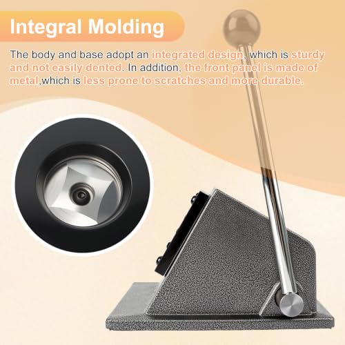 Goldmeet 35mm Circle Punch for 1" Badge, 25mm Button Paper Cutter | Sharp Steel Blade, Heavy-Duty Metal Base, Ergonomic Lever, 300gsm & Thin Leather, for Button Making, Scrapbook, Photo Paper