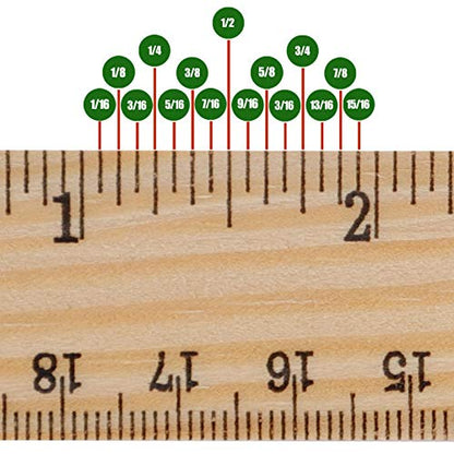 KINJOEK 72 Packs 8 Inch Wooden Rulers Bulk, 20cm Double Sided Pine Wood School Measuring Ruler for Home Student Office Use, 2 Scale - size: 72 Packs 8 Inch