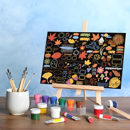24PCS Black Canvas Board 8x10 inch Art Canvas Boards Blank Painting Canvas Bulk 100% Cotton Canvas Panels Paint Canvases for Painting Blank Canvas Boards for Oil & Acrylic Painting - size: 8x10 inch