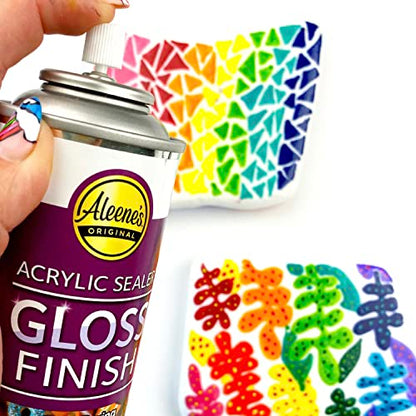 Aleene's 26412 Spray Gloss Finish, 6 Oz Acrylic Sealer, Original Version, Clear - Gloss - color: Clear - Gloss