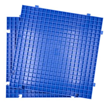 Stained Glass Cutting Mat, Solid Bottom Plastic Grid, Blue, 2 Pack - size: 12" x 12" - 2 Pack