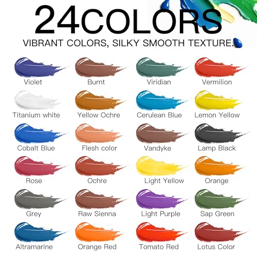 42PCS Acrylic Paint Kits for Adults, Art Supplies Set with Easel - style: 42pcs