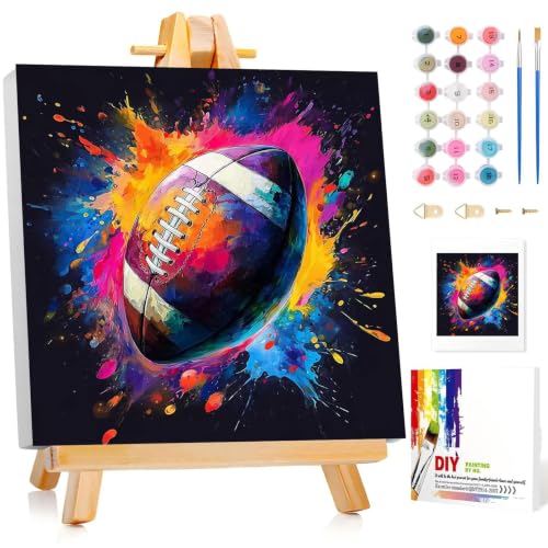 Football Paint by Numbers Kit for Adults Beginners & Kids Ages 8-12 - color: style-13
