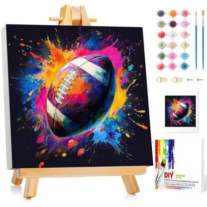 Football Paint by Numbers Kit for Adults Beginners & Kids Ages 8-12 - color: style-13