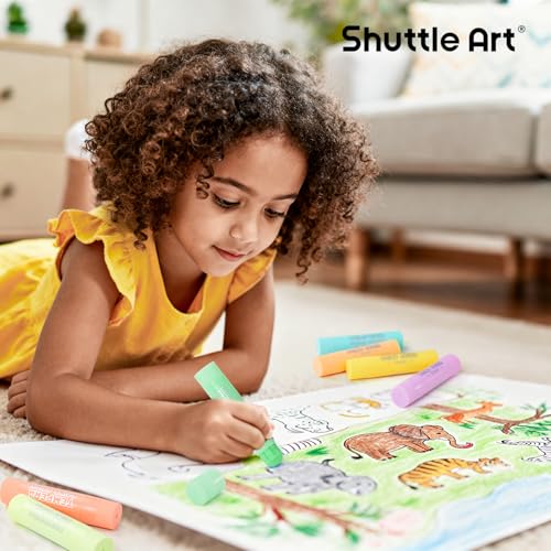Shuttle Art Tempera Paint Sticks, 20 Pastel Colors, Solid Tempera Paint for Kids, Super Quick Drying, Works Great on Paper Wood Glass Ceramic Canvas - color: 20 Pastel Colors