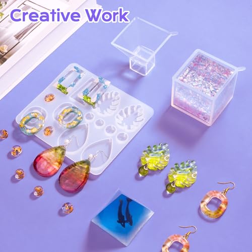 HeyClear 16oz Epoxy Resin Kit with Molds Clear for Beginners DIY Crafts - size: 16oz kit