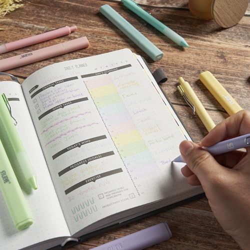 BLIEVE - Aesthetic Highlighters and Gel Pens With Soft Ink and Chisel Tip, Bible Highlighters and Pens No Bleed, Dry Fast Easy to Hold, for Bible Journaling Planner School Supplies (CANDY) - color: CANDY