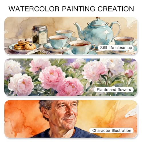 rubens Watercolor Paper Block, 5.3 x7.6 in Hot Pressed Watercolor Papers - size: 32K-Hot Pressed