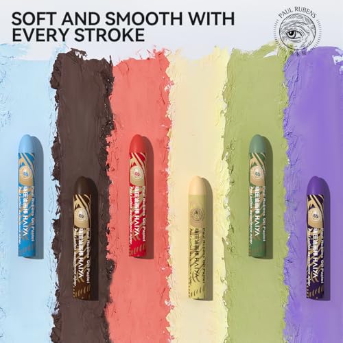 Paul Rubens Oil Pastels, 60 Vibrant Colors Soft Oil Pastels | Creamy & Easy to Blend Oil Pastels for Artists & Beginners. Ideal for Drawing, Sketching and Painting - style: 60 Basic Colors